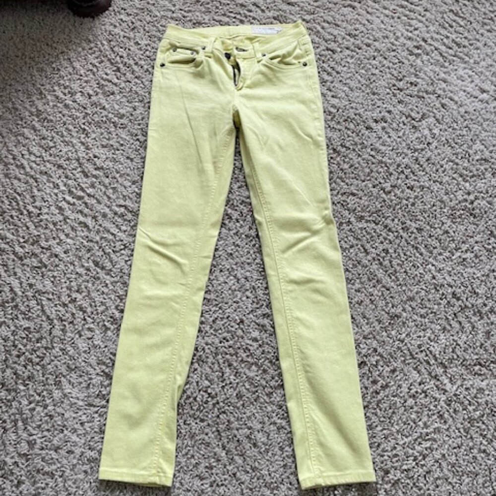 Women's Rag & Bone Straight Leg Yellow Jean Size 26 - Great Condition